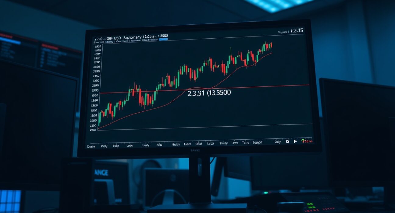 GBP/USD price forecast chart showing nine-day EMA support near 1.3500 level