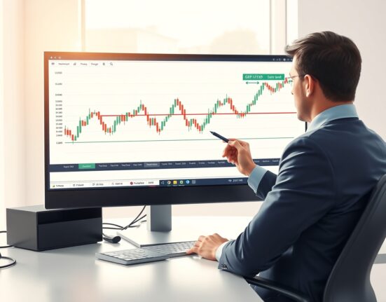 Analyst examines GBP/USD chart showing the critical 1.3470 Fibonacci resistance level.