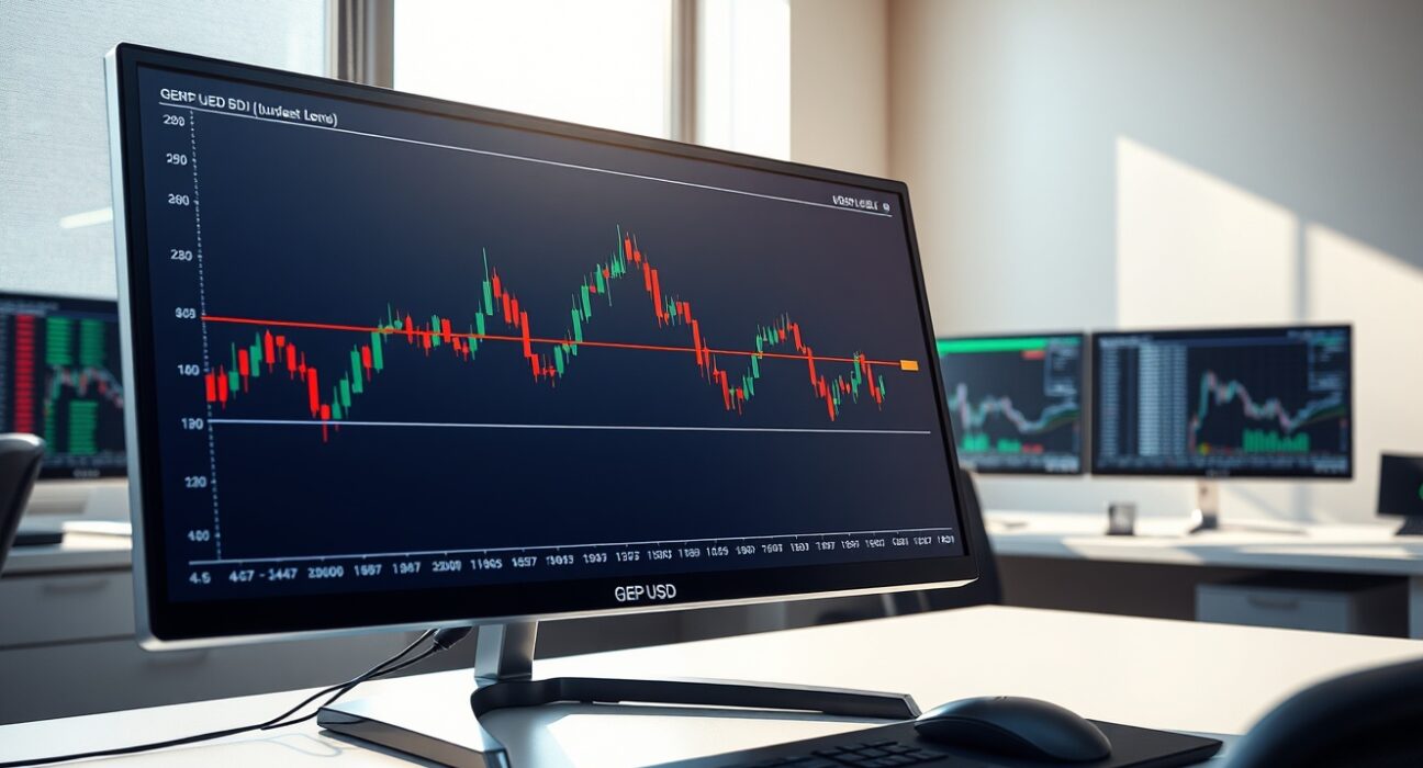 GBP/USD forecast analysis showing the currency pair's price stalling at the key 1.3600 Fibonacci retracement level on a trading chart.