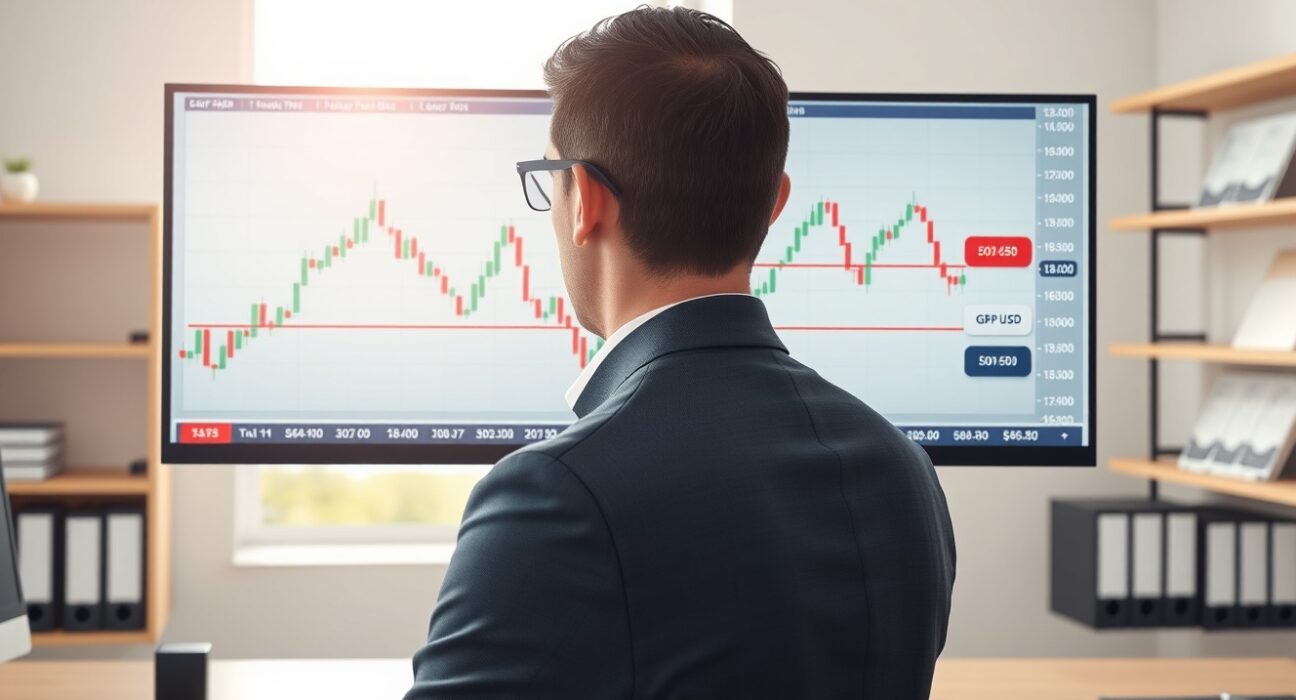 Analyst reviews GBP/USD chart highlighting the key 50% Fibonacci retracement support level near 1.3500.