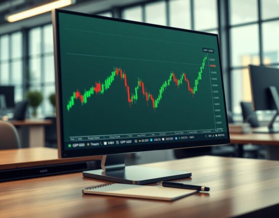 GBP/USD forecast analysis showing a live trading chart of the British Pound rebounding against the US Dollar.