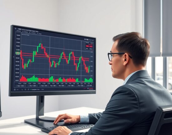 Analyst reviews GBP/USD technical chart showing key forex market levels.