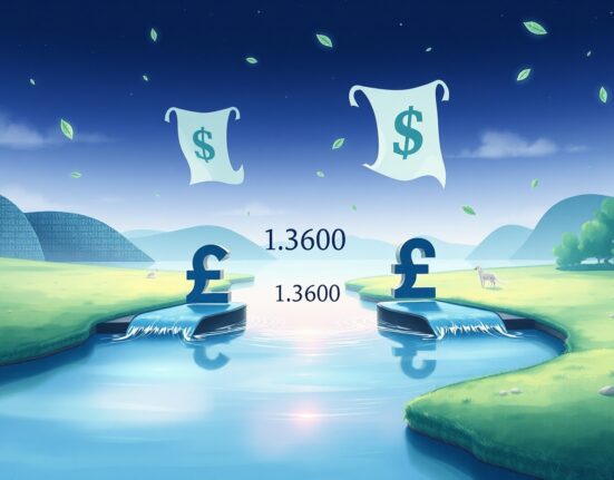 GBP/USD currency pair analysis showing hesitation above 1.3600 level before US inflation data release