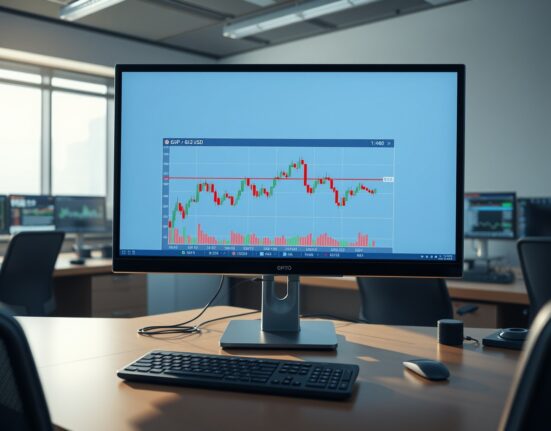 GBP/USD forex chart holding at 1.34 ahead of critical UK inflation data impacting Bank of England policy.