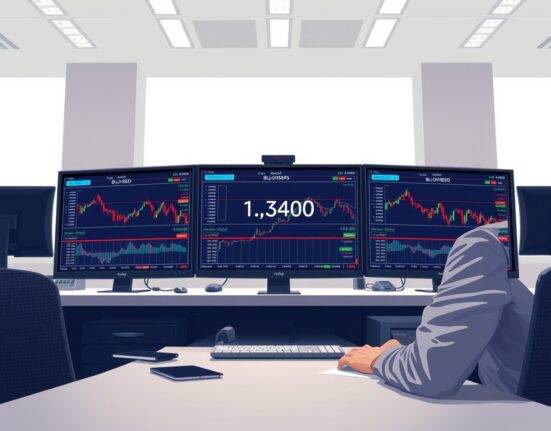 GBP/USD forex trading terminal showing price action after disappointing Iran nuclear talks.
