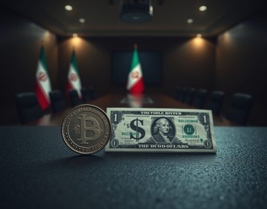 GBP/USD currency pair illustration with stalled Iran talks in the background, reflecting market tension.