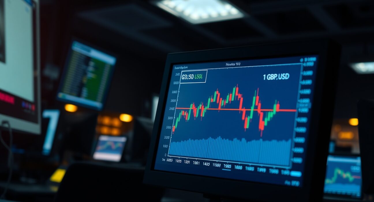 GBP/USD forex chart showing price action near the 1.3600 support level on a trading terminal.