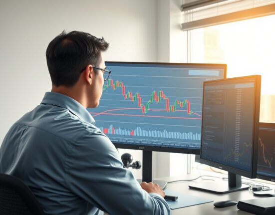 Financial analyst reviewing GBP/USD consolidation pattern on trading chart for Scotiabank market report.