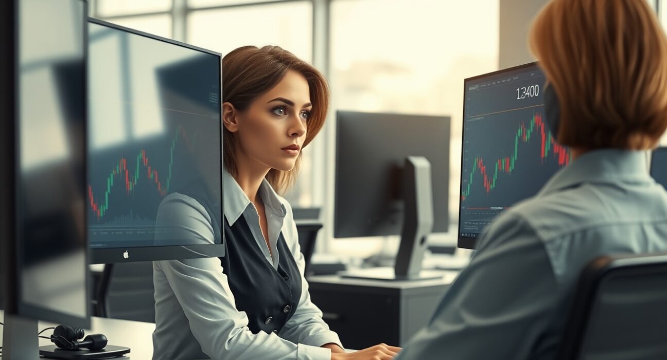 Forex trader in London analyzes the GBP/USD exchange rate chart ahead of US inflation data.