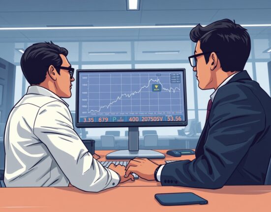 Forex traders analyzing a GBP/USD chart showing a rebound as the US Dollar weakens.