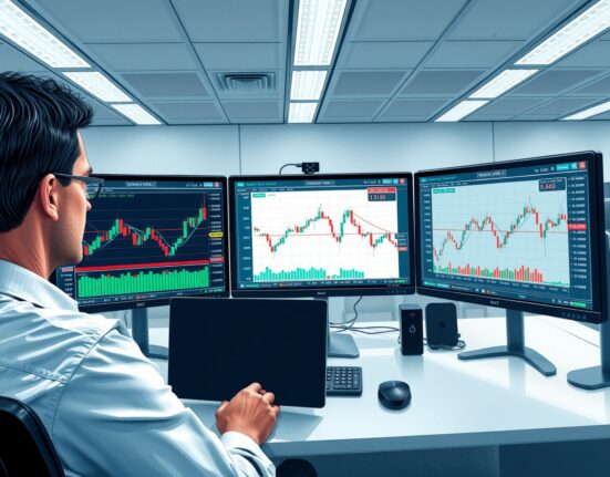 Forex trader analyzing GBP/USD charts with key resistance at 1.3480 level highlighted.