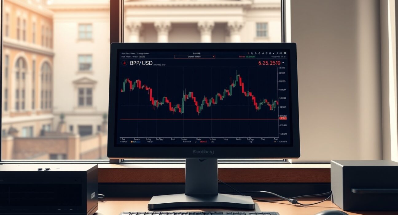 GBP/USD currency chart analysis showing decline amid Bank of England policy shift