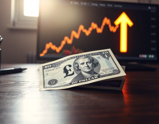 GBP/USD currency pair with chart indicating risk of testing 1.3400 level as analyzed by UOB