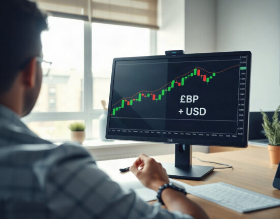 GBP/USD chart showing upward momentum near six-month highs