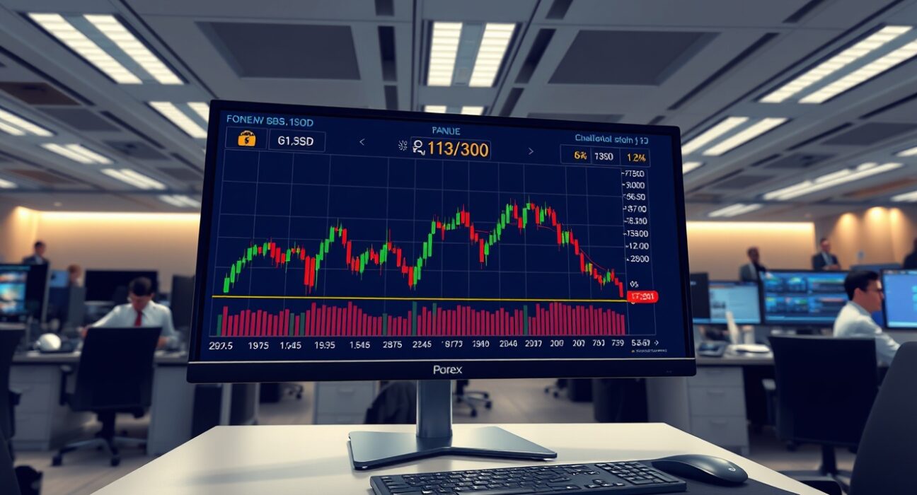 GBP/USD forex chart trading below 1.3300 ahead of the Bank of England's interest rate decision.