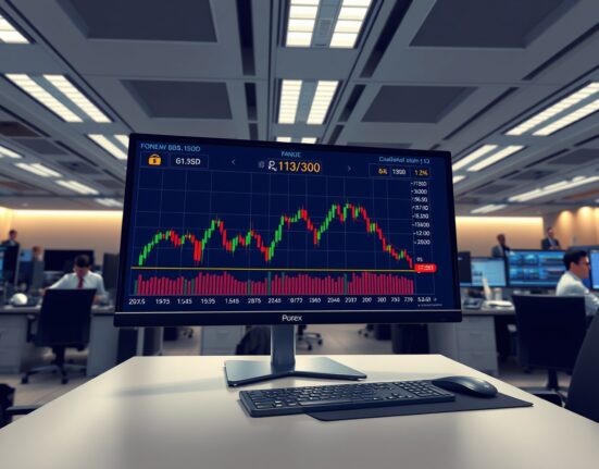 GBP/USD forex chart trading below 1.3300 ahead of the Bank of England's interest rate decision.