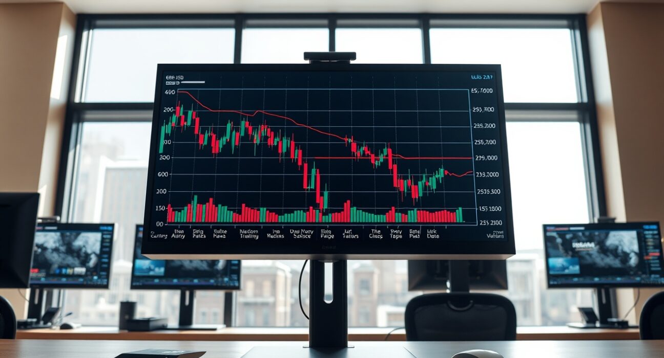 GBP/USD forex trading chart showing decline amid US data and Iran ceasefire news