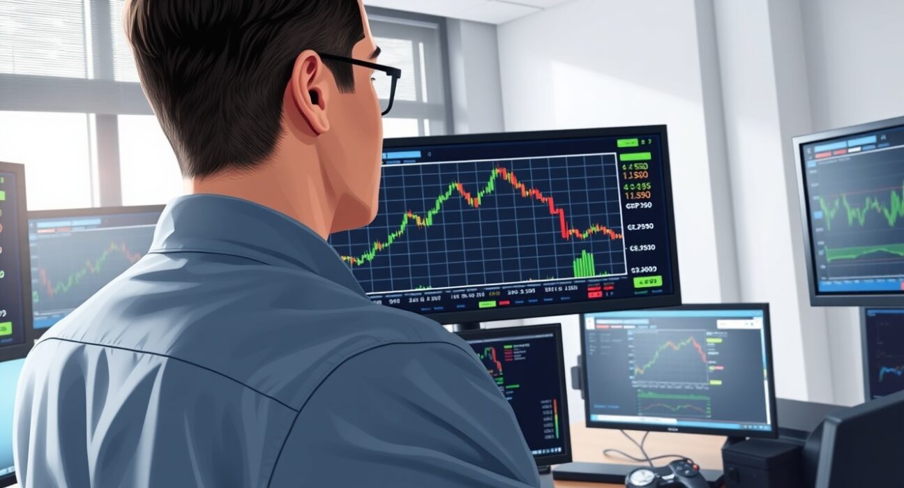 GBP/USD forex chart analysis on trading terminal showing currency pair movement