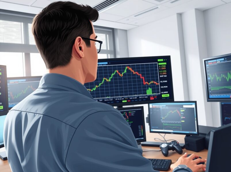 GBP/USD forex chart analysis on trading terminal showing currency pair movement