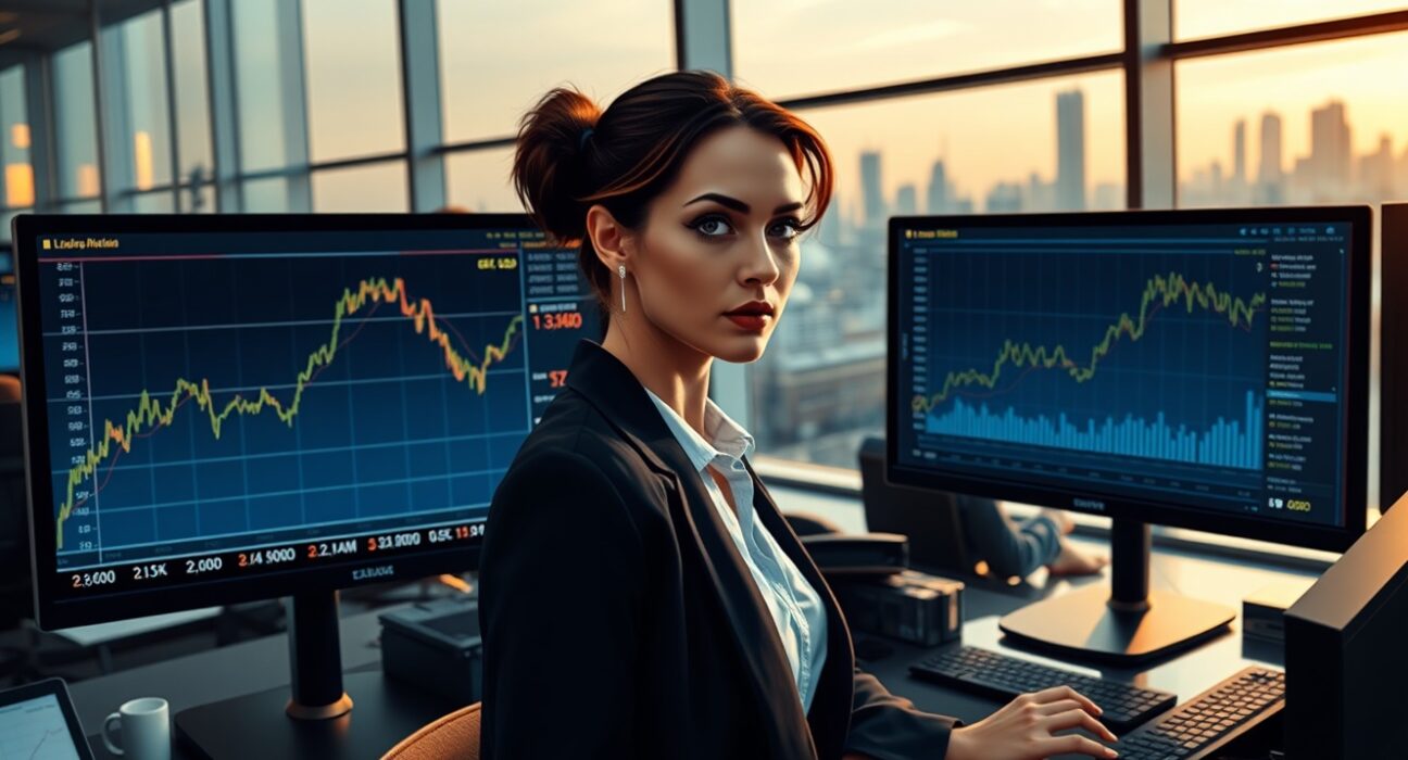 Trader monitors GBP/USD surge to 1.3400 following Iran ceasefire news impacting currency markets.