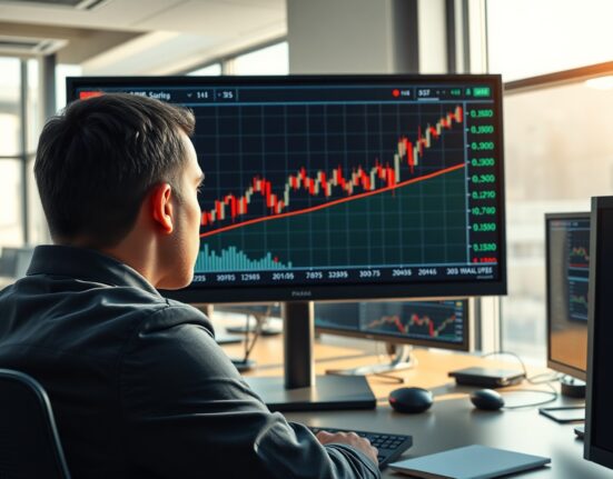 Trader analyzes GBP/USD surge on chart following Iran truce news impacting US Dollar.