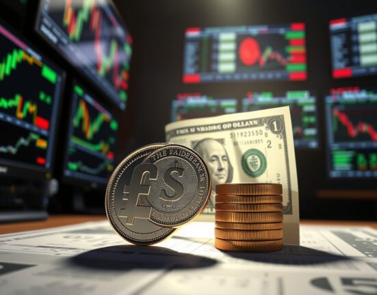 GBP/USD surges past 1.3600 as Yen intervention batters Dollar, illustrating the forex market shift with pound and dollar coins.