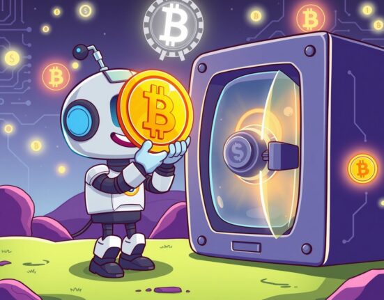 Gemini adds BNB coin to its secure digital vault in a vibrant crypto marketplace illustration.