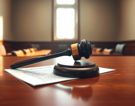 Legal document and gavel representing the Gemini class-action lawsuit over alleged secret business plans.