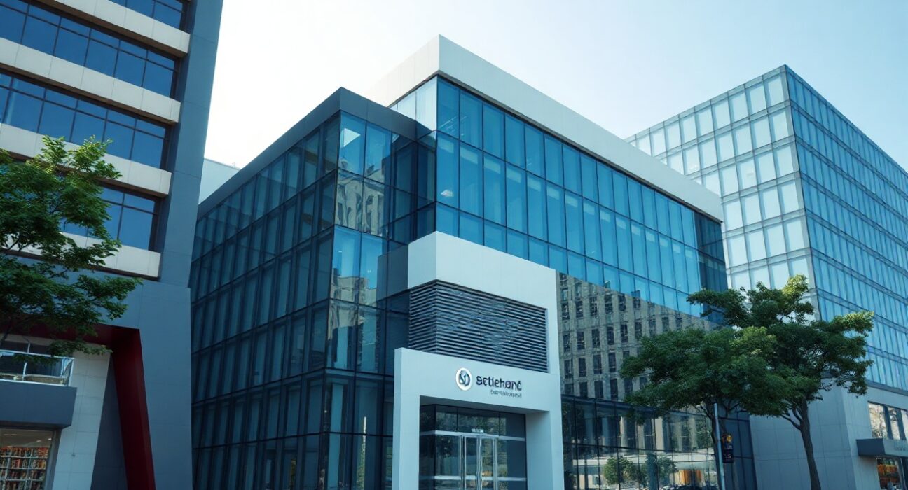Gemini exchange headquarters building exterior on a clear day