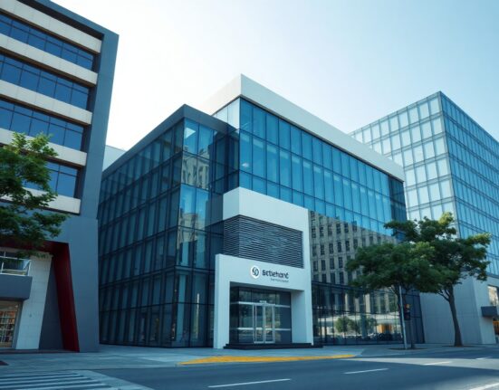 Gemini exchange headquarters building exterior on a clear day