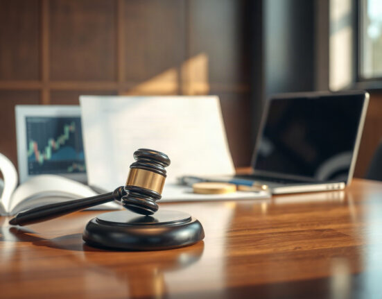 Arbitration gavel and legal documents representing Gemini's legal victory over Gemini Earn