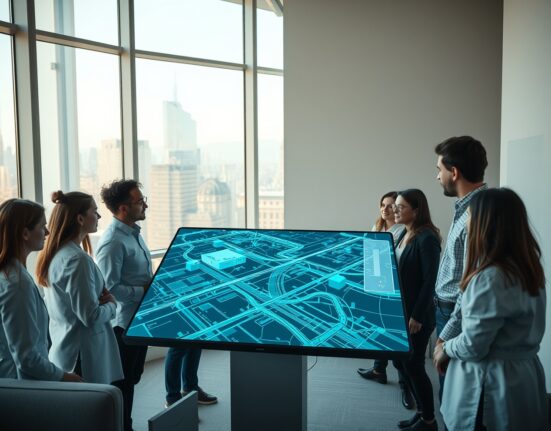 Team of researchers at General Intuition working on AI world model simulation in a modern New York office