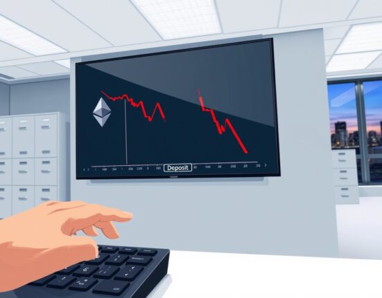 Genesis Trading ETH deposit triggers potential sell pressure on Ethereum price chart in office setting