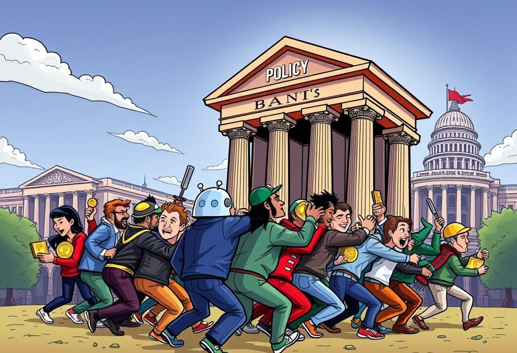 Crypto industry leaders advocate for the GENIUS Act, pushing back against traditional finance's attempts to influence stablecoin regulation.