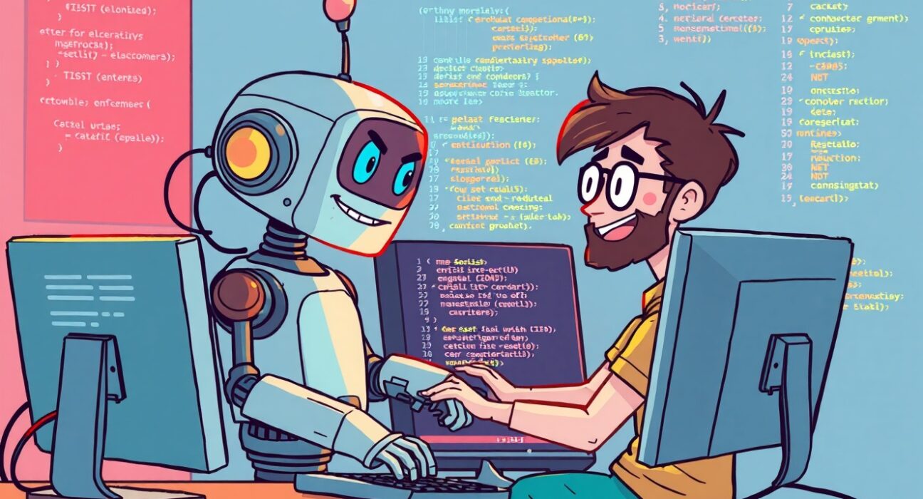 AI coding assistant collaborating with programmer on local machine development