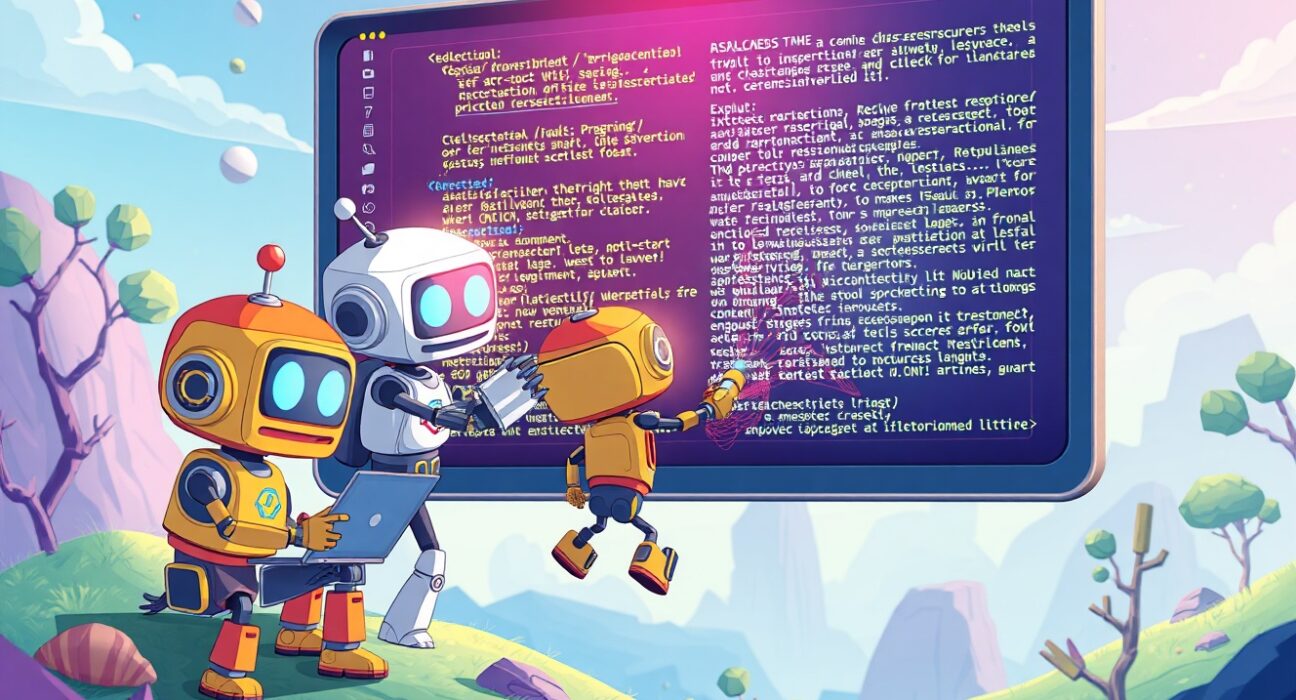 Decentralized collaborative coding system with AI robots working together on programming tasks