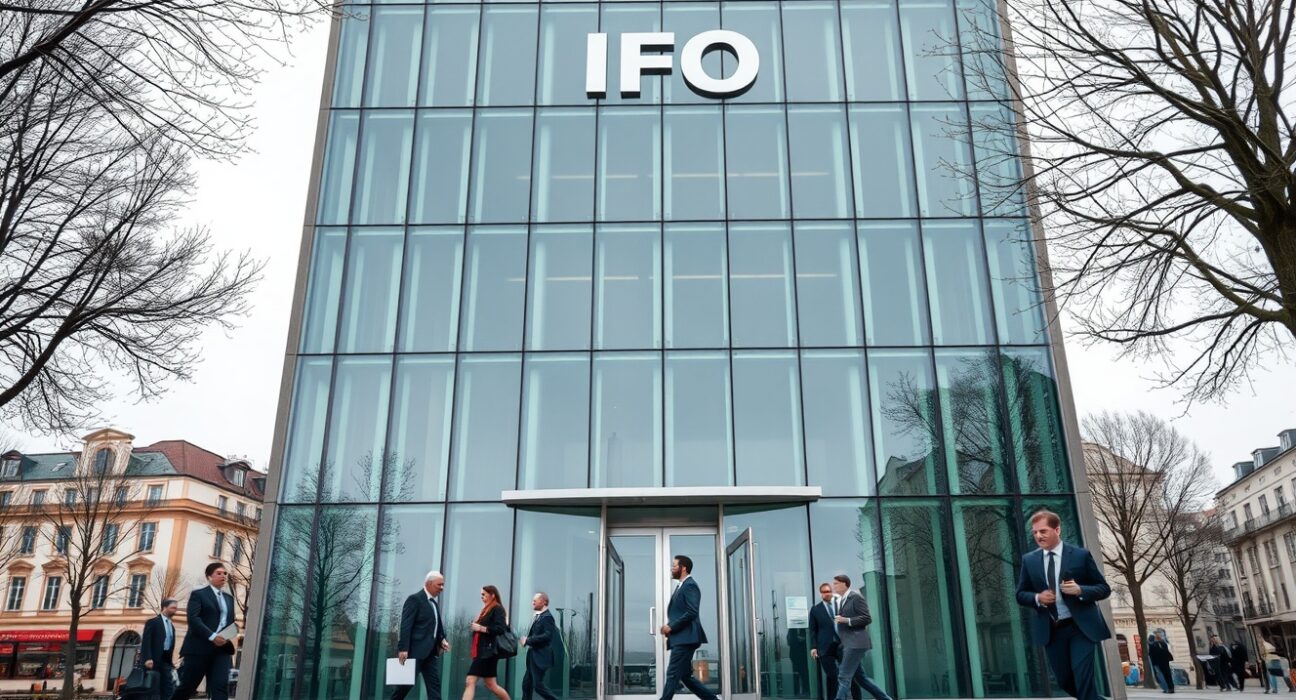 IFO Institute headquarters in Munich where the German Business Climate Index is calculated and published monthly.