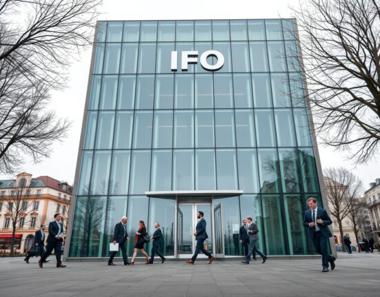 IFO Institute headquarters in Munich where the German Business Climate Index is calculated and published monthly.