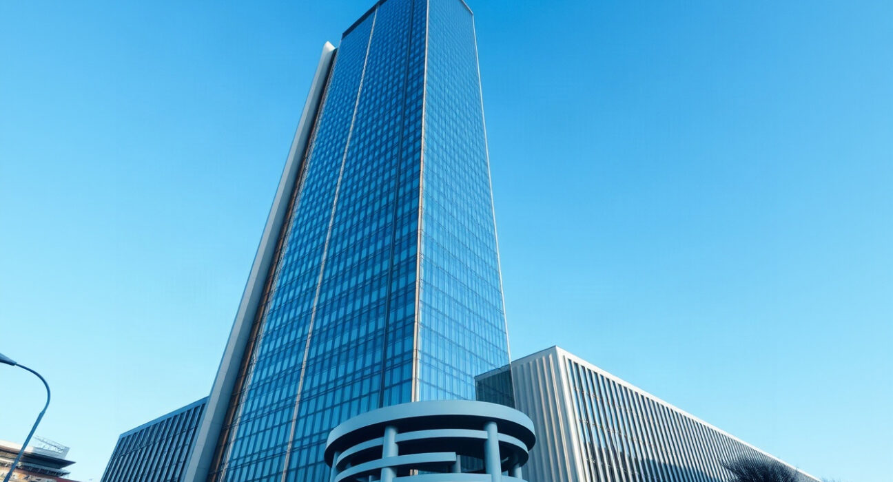 ECB headquarters in Frankfurt, Germany, symbolizing monetary policy and inflation.