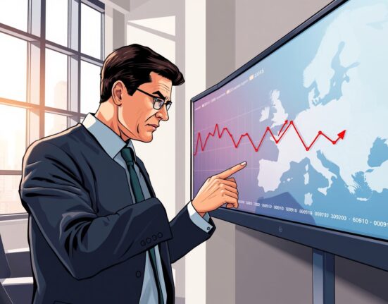 Economic analyst at Ifo Institute examining Germany business climate data showing concerning trends