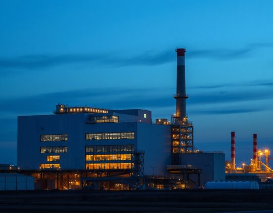 German industrial facility during energy crisis affecting economic recovery according to Deutsche Bank analysis