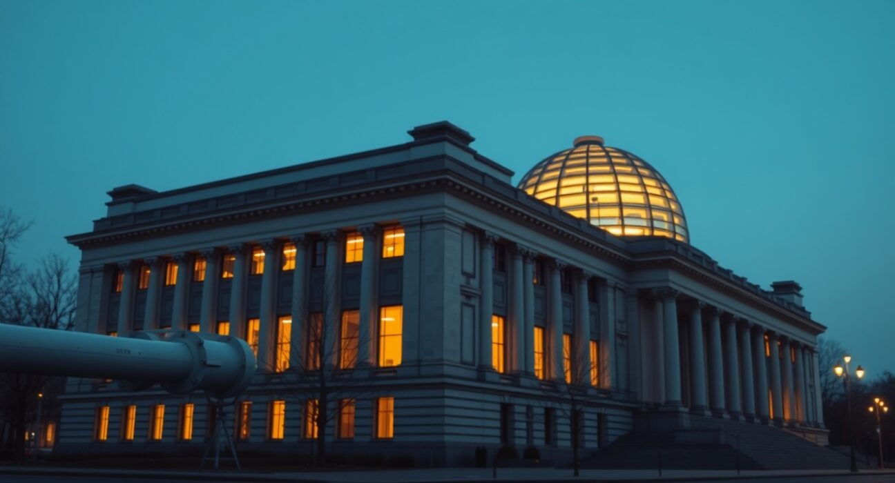 German Bundestag building with energy infrastructure representing fiscal vulnerability to energy shocks analysis