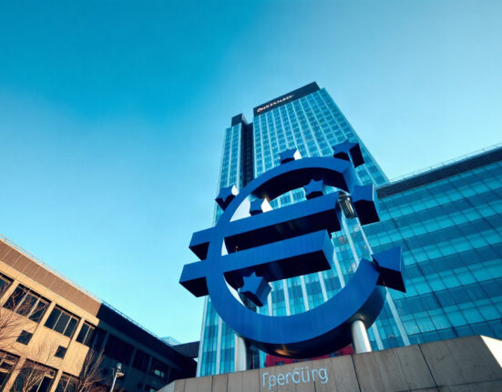 European Central Bank headquarters in Frankfurt, Germany, symbolizing monetary policy impact on inflation.
