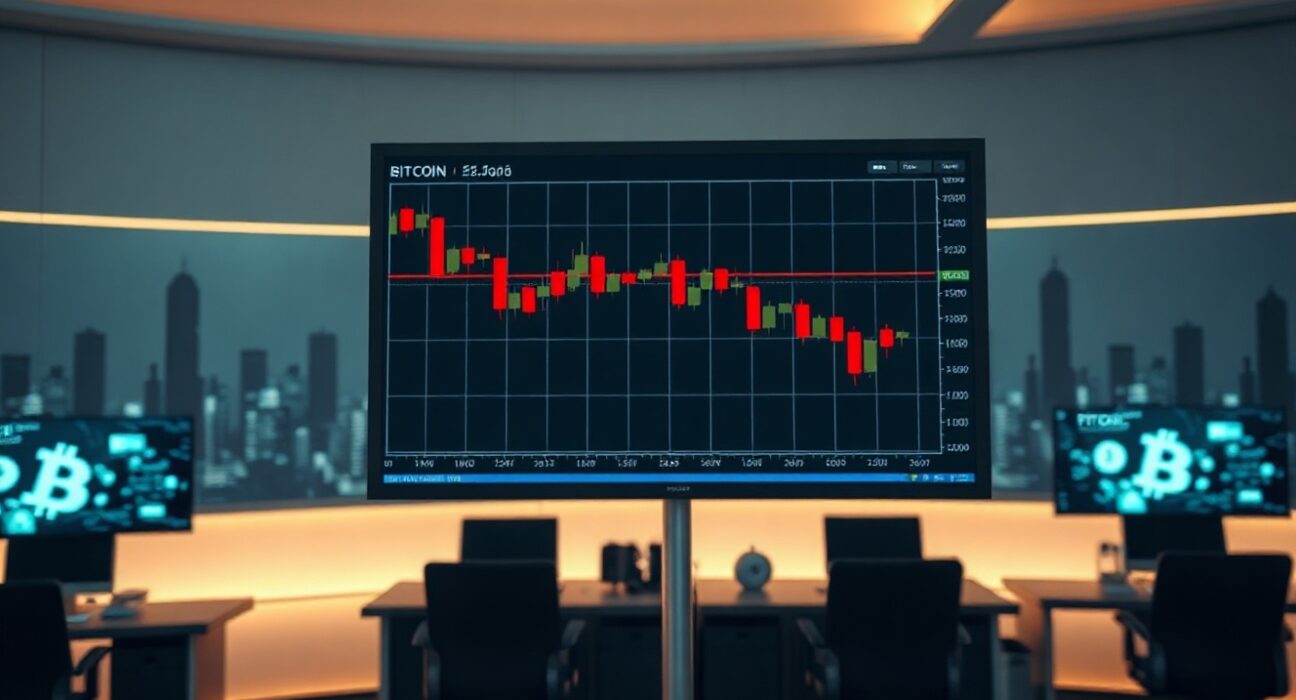 Bitcoin and Ethereum price chart showing potential retest of lows with red candlesticks