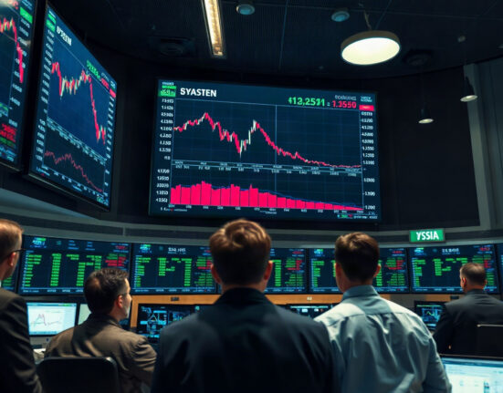 Traders monitoring bond market movements on screens in a modern trading floor