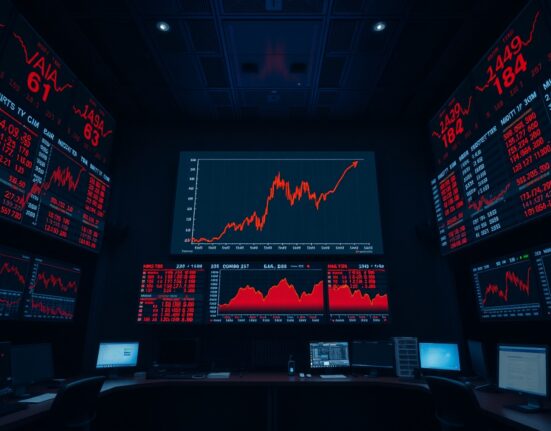 Trading floor screens show bond yield spikes after Trump comments on Iran deal