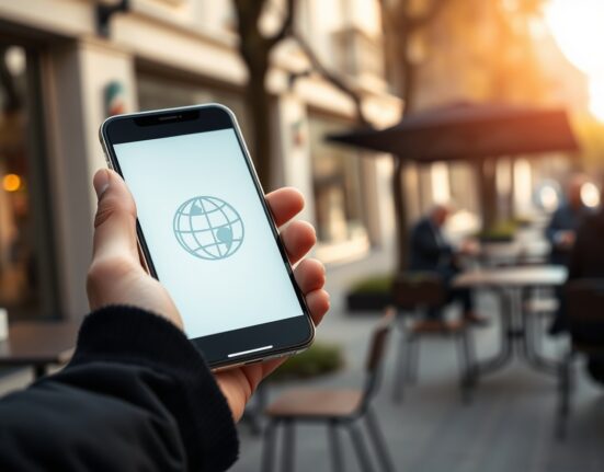 A person using a decentralized messaging app on a smartphone, representing the global surge in demand for private communication.