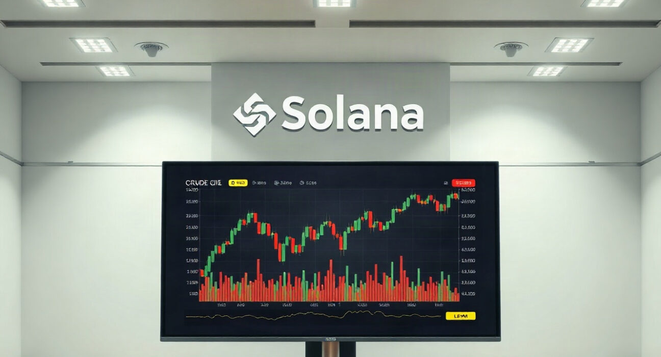 GMTrade commodity perpetual futures trading interface on Solana with gold, silver, and crude oil charts