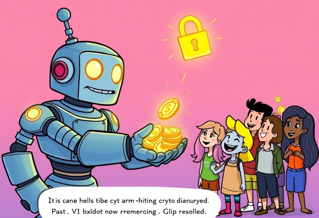 A GMX robot delivering a successful GMX payout to GLP holders, symbolizing effective crypto compensation after a V1 exploit.