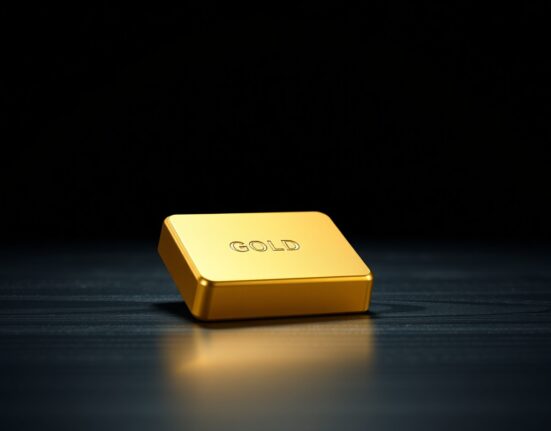 Gold bar representing the gold price rally above $4,600 amid safe-haven flows in financial markets.
